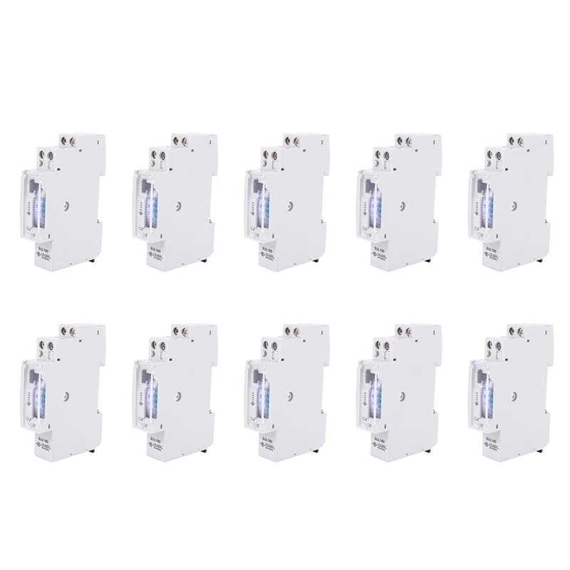 

10X SUL180A 15 Minutes Mechanical Timer 24 Hours Programmable Din Rail Timer Time Switch Relay Measurement Analysis