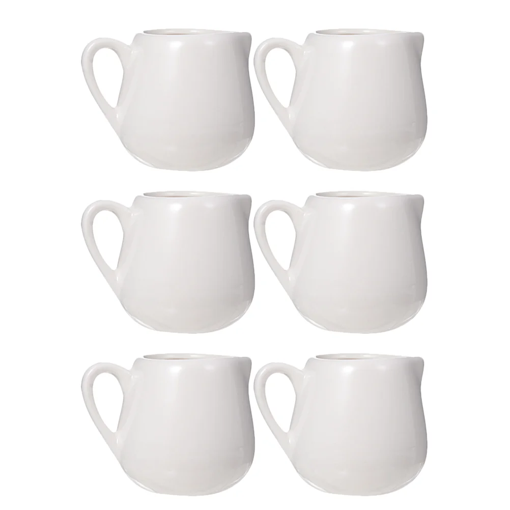 

Pitcher Creamer Ceramic Jug Sauce Mini Coffee Serving Porcelain Cream Gravy Syrup White Cup Kitchen Jugs Boat Pourer Dispenser