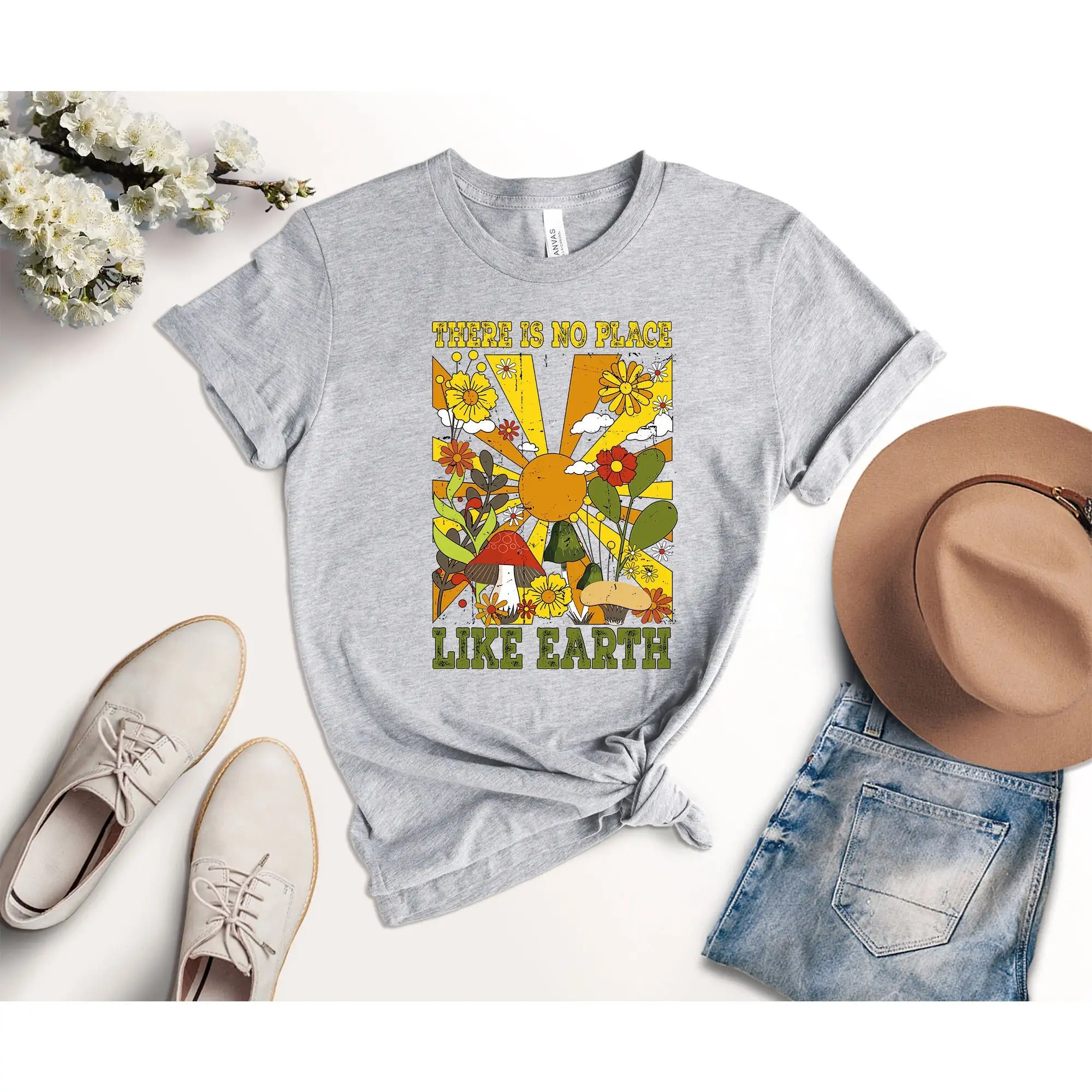 Футболка День Земли нет места как растения и сияние солнца. Люблю свою матери