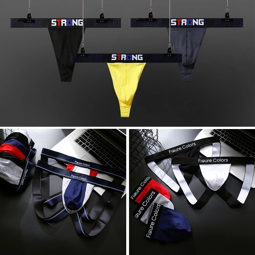 3pcs Sexy Men G-string Underwear Men Antibacterial Thong Gay Ropa Interior Sexi Para Hombre Huren Hoschen Fick Mich Unterwasche