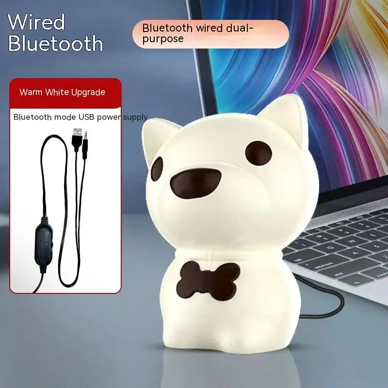 

Puppy computer audio desktop laptop mobile phone wired USB bluetooth amplifier speaker small speaker mini speaker