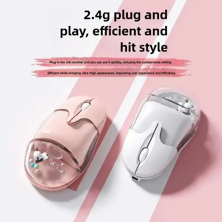 Фото Новая креативная милая кукла 2,4G и Bluetooth, беспроводная мышь цвета морской волны, плавающая компьютерная оптическая офисная водная мышь для ноутбука, рабочего стола №5