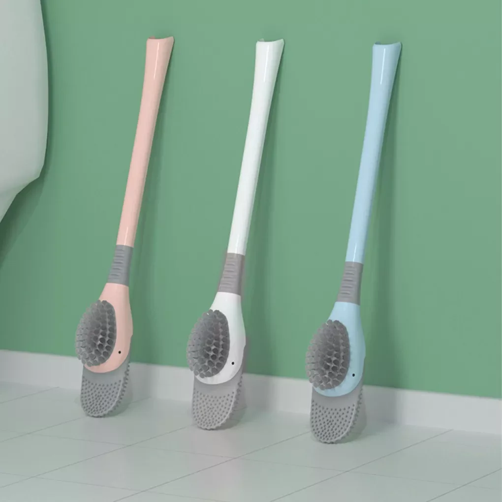 

Silicone Toilet Brush Wc Cleaner Brush No Dead Toilet Cleaning Drying Bracket Flexible Brushes Bathroom Cleaning Accessories