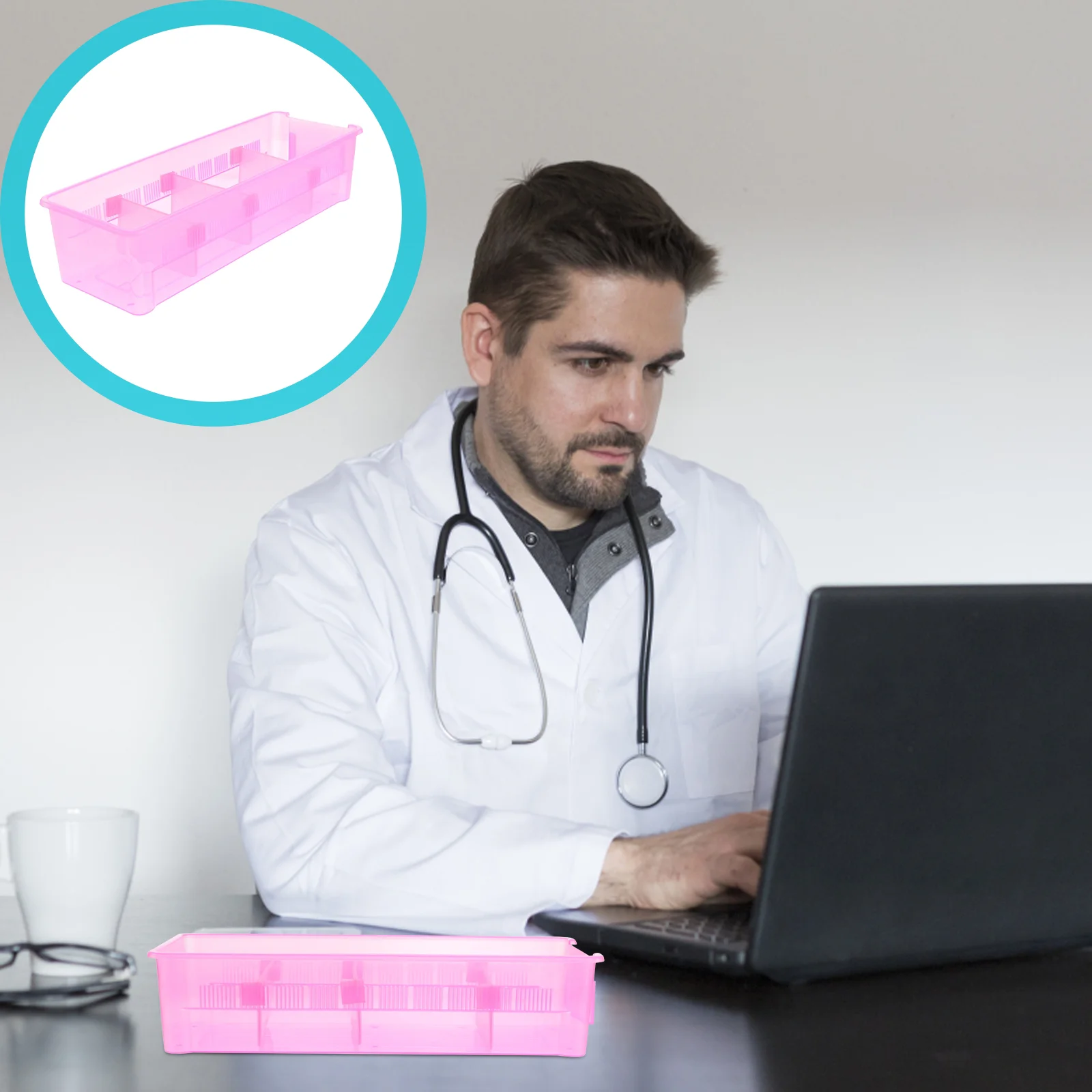 

Box Infusion Bottle Case Holder, Transfusion Box Storage Box for Daily Use Clinic Indoor