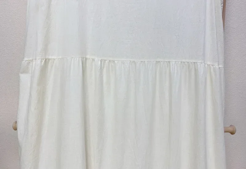 100% хлопок милое платье миди без рукавов с цветочной вышивкой и свободной талией