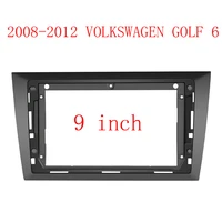wqlsk car audio 2din 9 big screen fascia frame adapter for volkswagen golf 6 stereo dash panel frame fitting kit ca6491