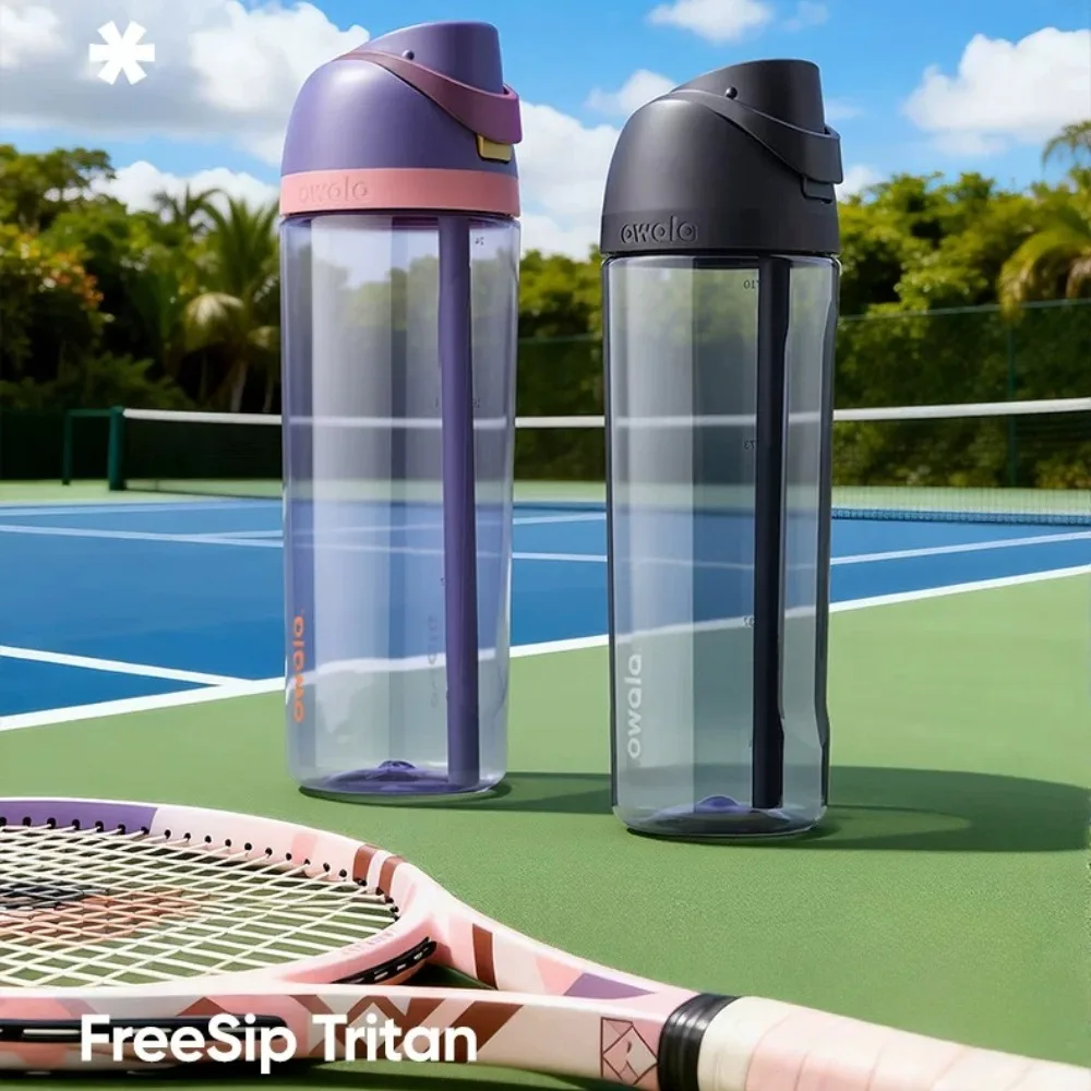 Фото Бутылка для напитков Owala FreeSip Tritan с крышкой-поппером и встроенной трубочкой, спортивная бутылка для воды без BPA, 740 мл №2