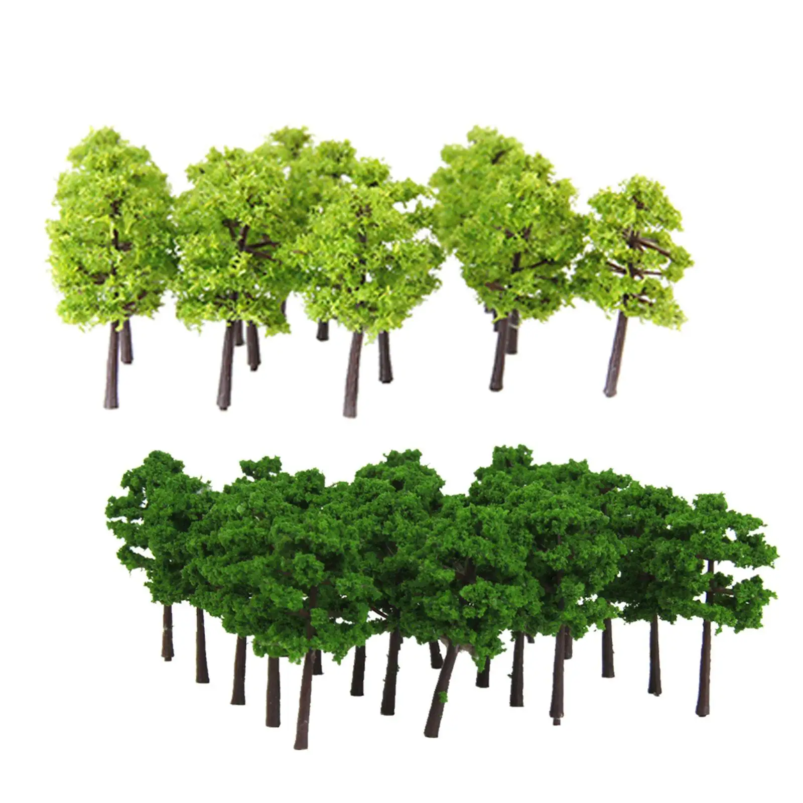 

80 шт. Модель деревья поезд железнодорожный пейзаж 1:250 зеленый