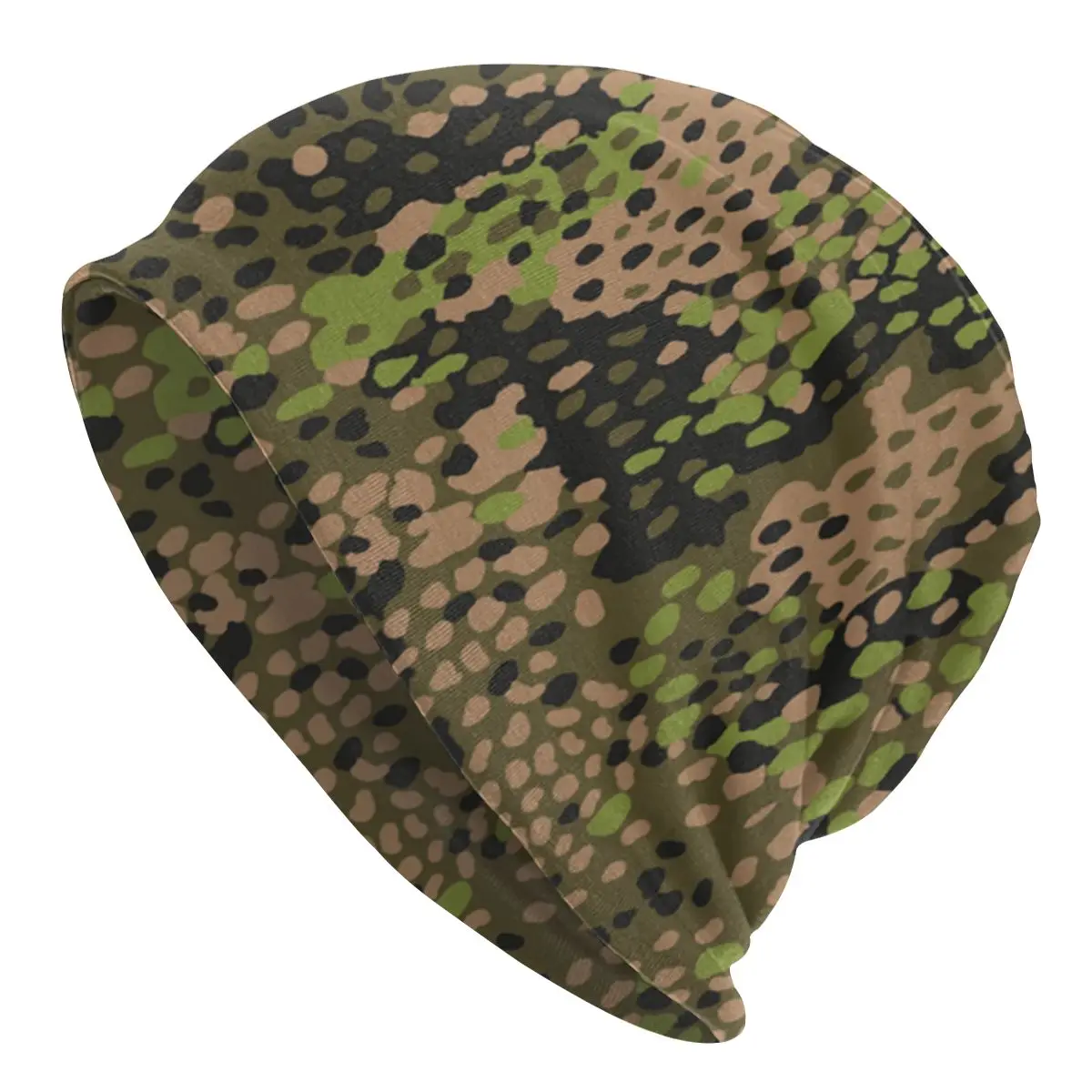 

WW2 Camo Beanie Cap Unisex Winter Warm Bonnet Femme Knitting Hats Germany Arm Military Camouflage Beanies Caps For Men Women