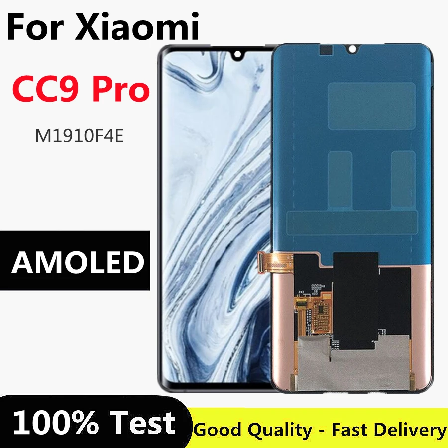 

6.47" AMOLED LCD For Xiaomi Mi Note 10 LCD Display Digitizer Assembly For Xiaomi Mi CC9 Pro Display Mi Note 10 Pro LCD Screen