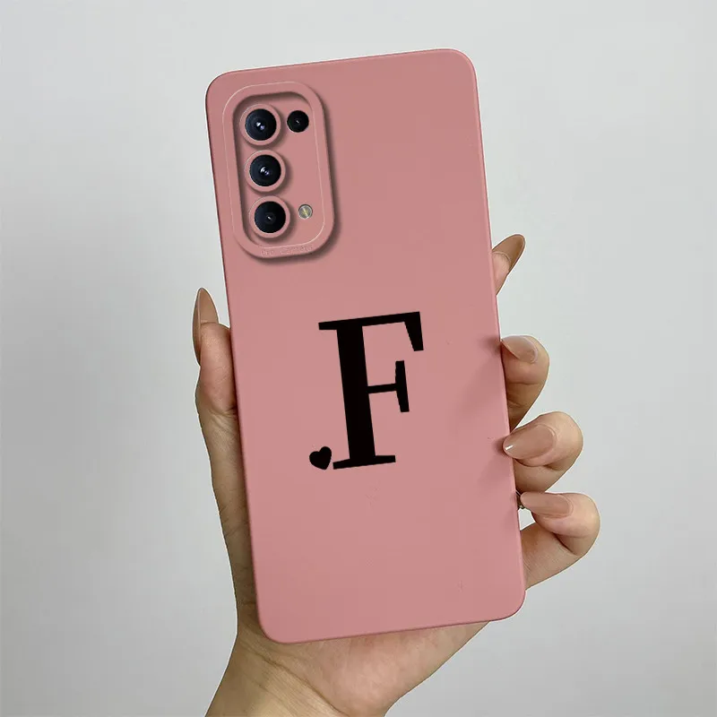 For OPPO Find X3 Lite Case Oppo Find X3 Lite Phone Case oppo reno5 CPH2145 Luxury Letters Square ShockProof Silicone Back Cover (art.: 3920cb13059ac) - 3920cb13059ac