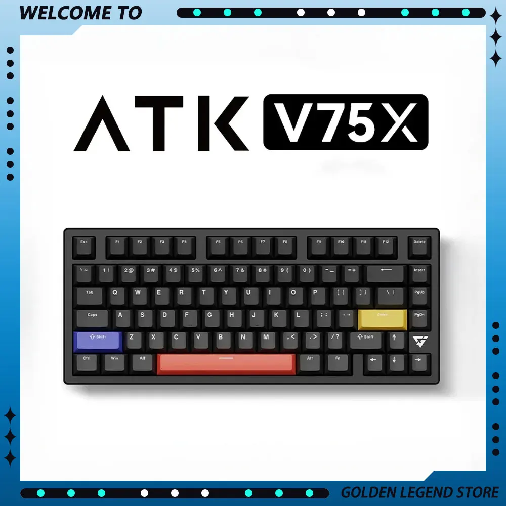 Игровая клавиатура Atk Vxe V75X беспроводная механическая трехрежимная прокладка с