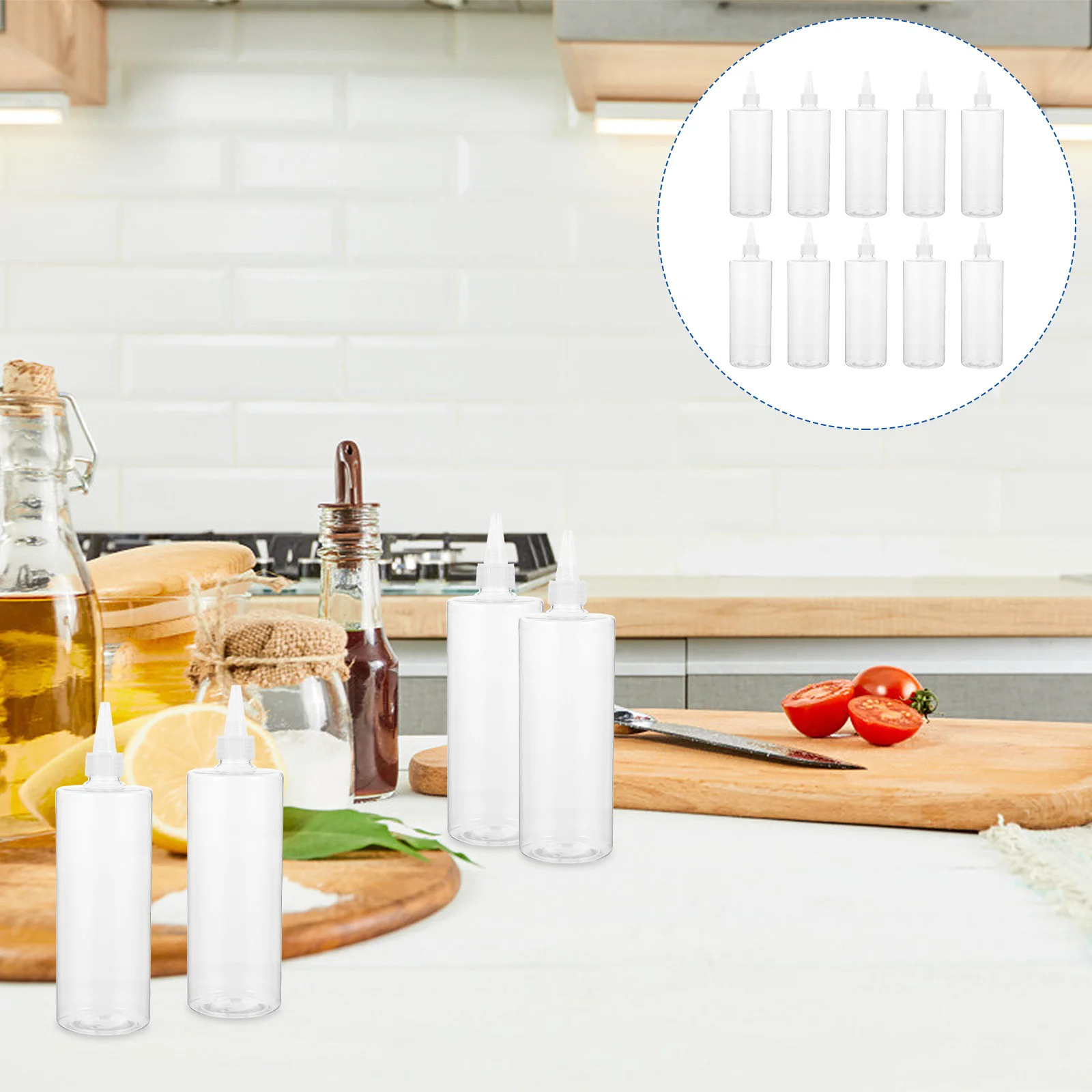 

10 Pcs Reusable Refillable Multi-functional Durable Pigment Bottle Storage Container Squeezing Bottle