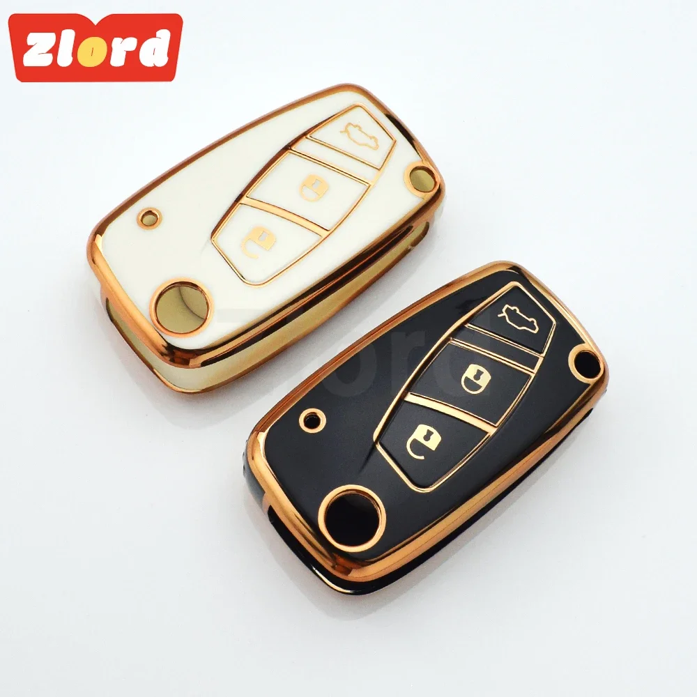 Для Fiat 500 Panda Stilo Punto Doblo Grande Bravo Ducato Minibus ТПУ автомобильный откидной чехол для ключей