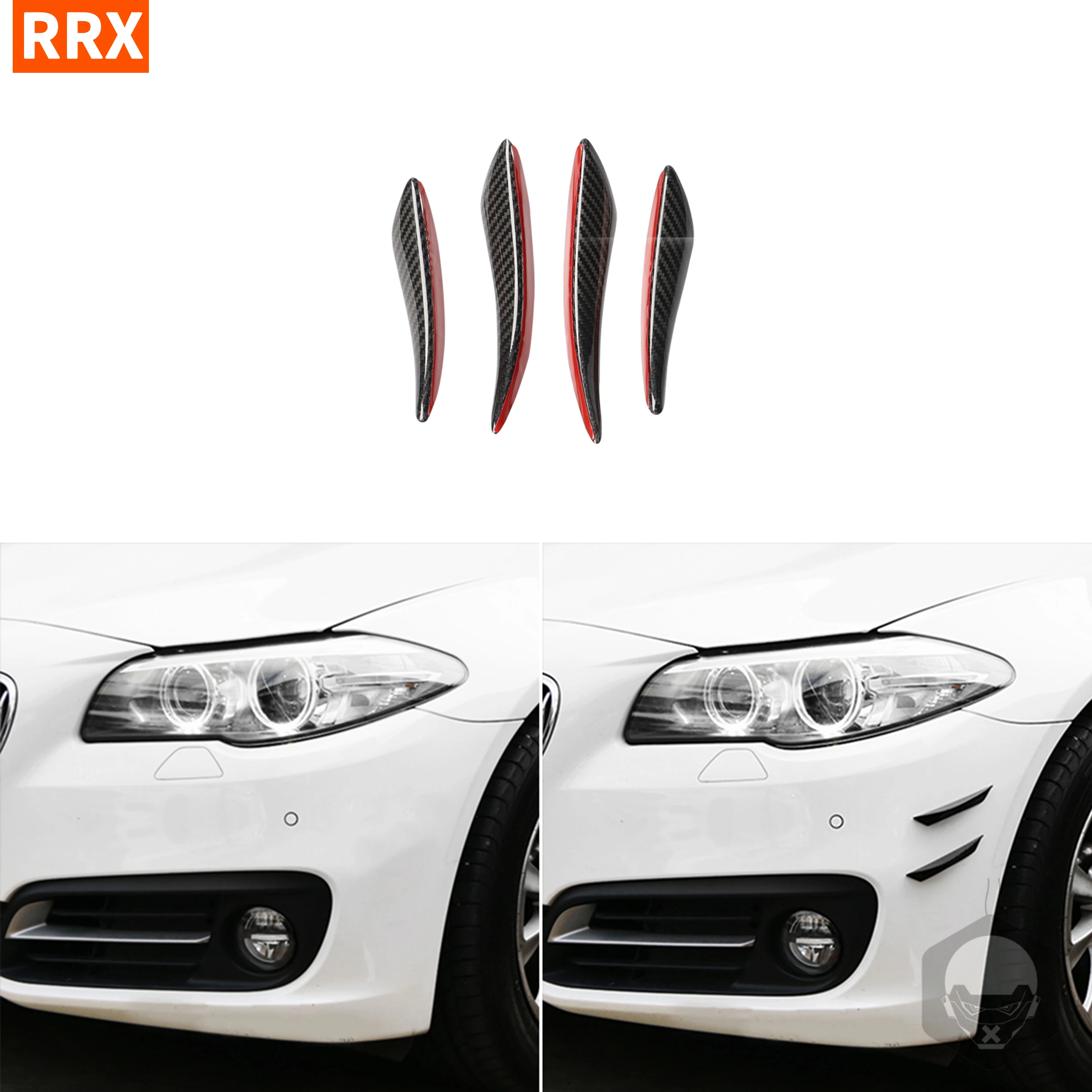 

4pcs Car Styling Real Carbon Fiber Front Bumper Lip Splitter Air Knife Auto Accessories for BMW E60 E90 F30 F10 E70 F15 E84 F20