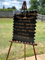 order of events sign painted acrylic wedding welcome sign wedding decoration for birthday party engagement