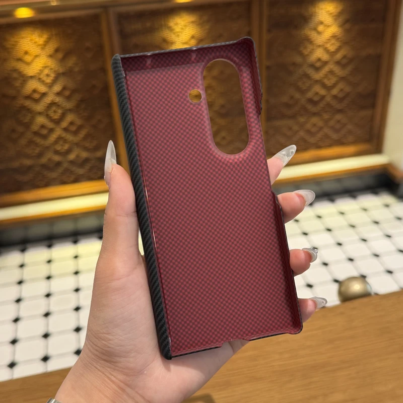 Фото Чехол для Samsung Galaxy Z Fold 7 6 5 4 Z Fold Special W25 с узором под карбон, защитный жесткий чехол для телефона с защитой шарнира №4