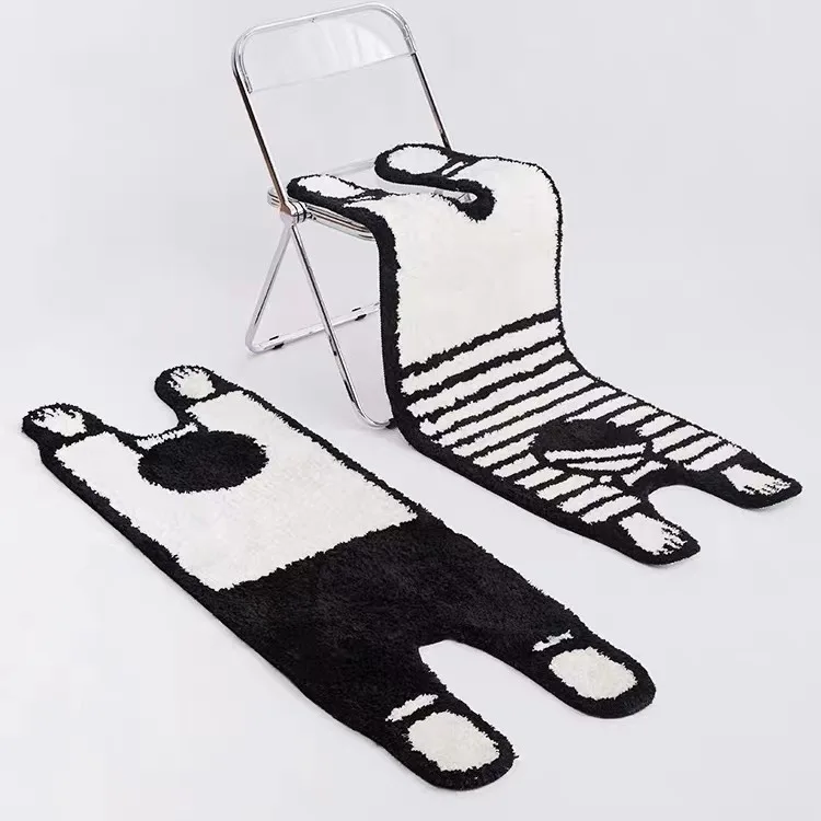 

Cartoon living room bedroom bedside long carpet room children's coffee table Japanese black and white juvenile home mat