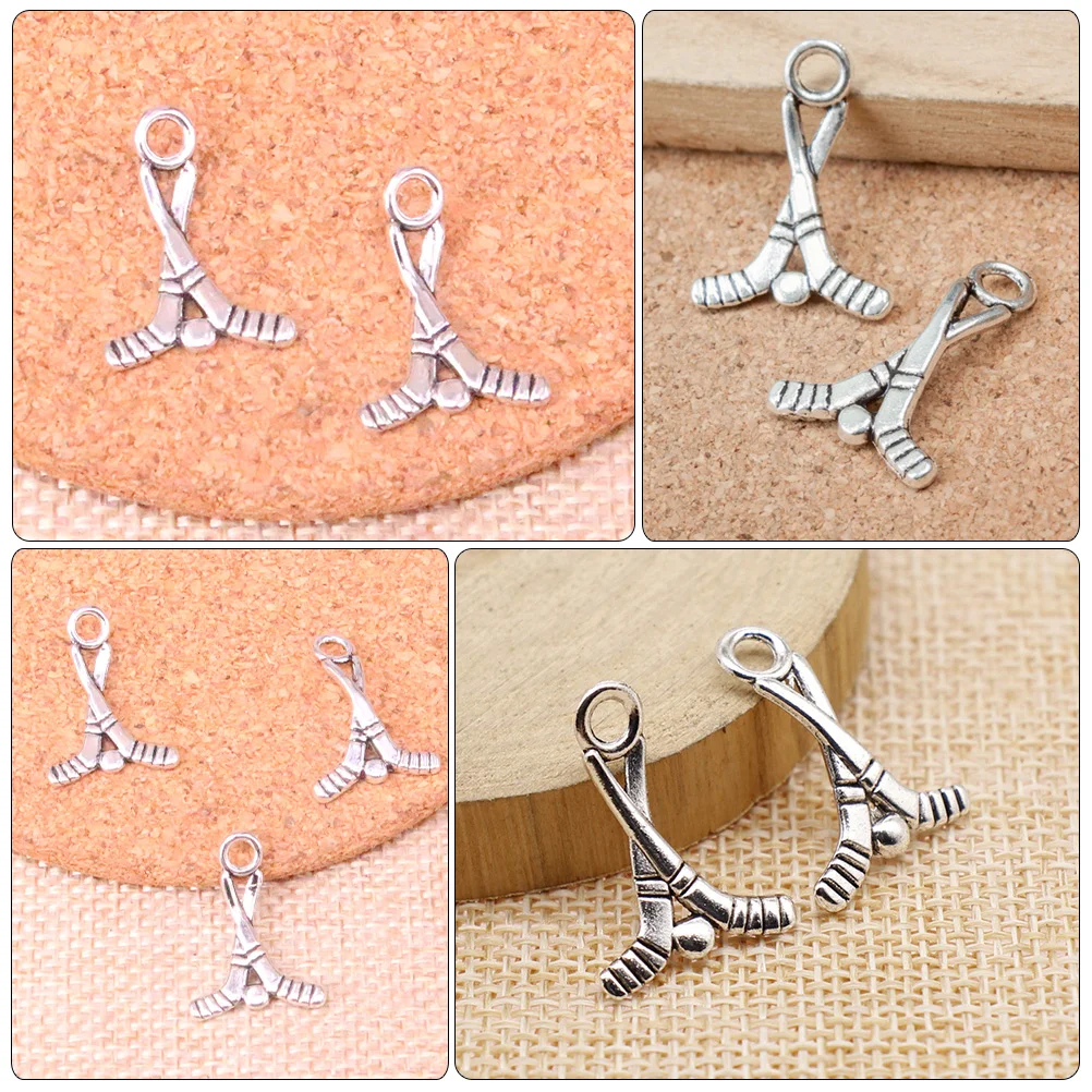 100 шт. подвеска для хоккея с шайбой винтажные украшения аксессуары изготовления