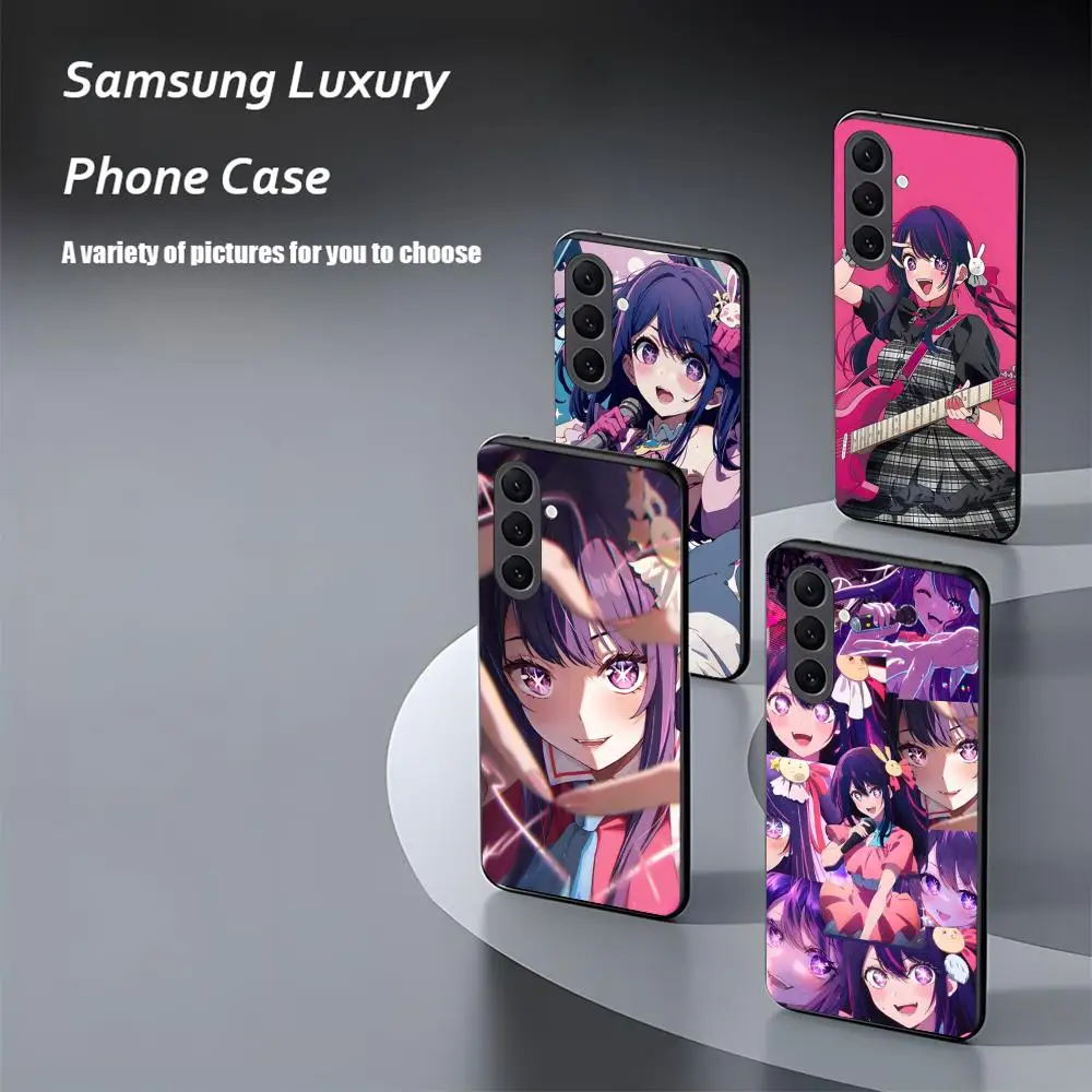 Фото Чехол для телефона NO Phone Case для Samsung Galaxy S26 OSHI S25 S24 S23 S22 S21 Plus Ultra Note20, мягкий, черный, с аниме-дизайном Hoshino №4