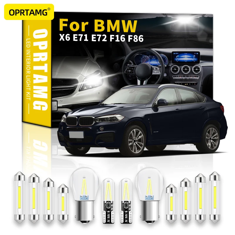 

OPRTAMG Car Interior led Light For BMW X6 E71 E72 F16 F86 1996 2000 2004-2022 T10 W5W C5W Signal Lamp Door Light Car Accessories