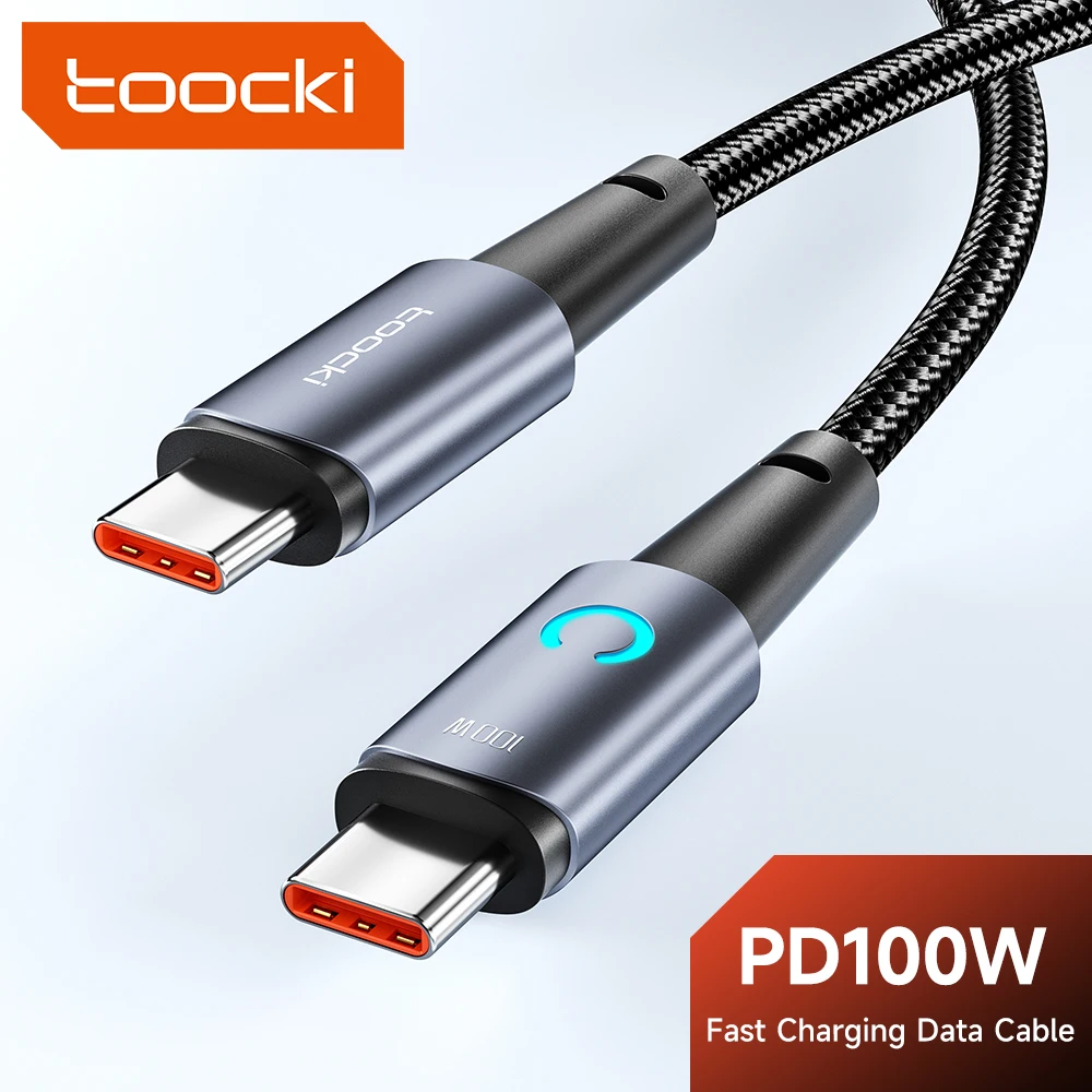 

USB-кабель Toocki со светодиодной подсветкой, 100 Вт, 66 Вт/6 А