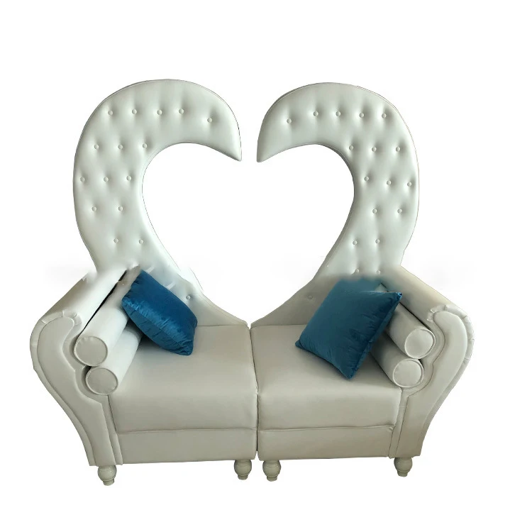 

New Heart Shaped Sofa Bride And Groom For Wedding Hotel Decoration