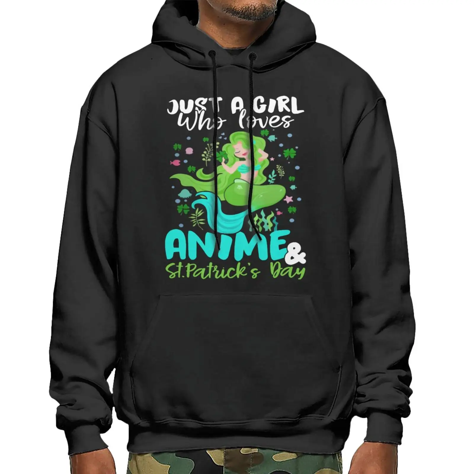 

Just A Who Loves St Patricks Sweatshirts Hoodies Techwear Men's Winter Jacket Men's Top Shirt Anime Sweatshirt Sweatshirt Male