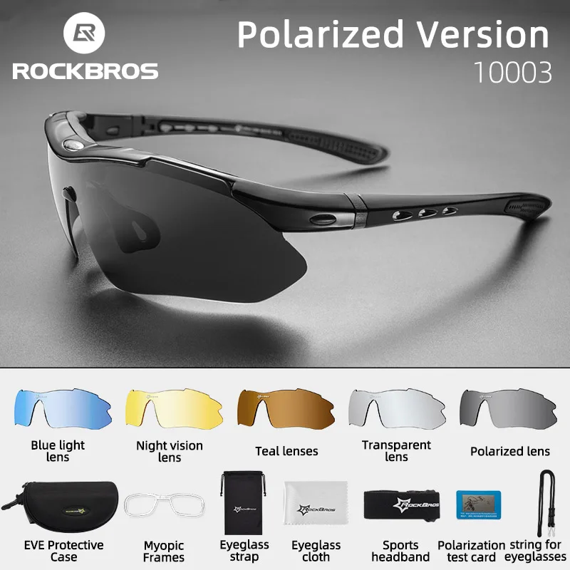

Солнцезащитные очки ROCKBROS поляризационные для мужчин и женщин, фотохромные, для спорта и занятий на открытом воздухе, из поликарбоната, для горных велосипедов
