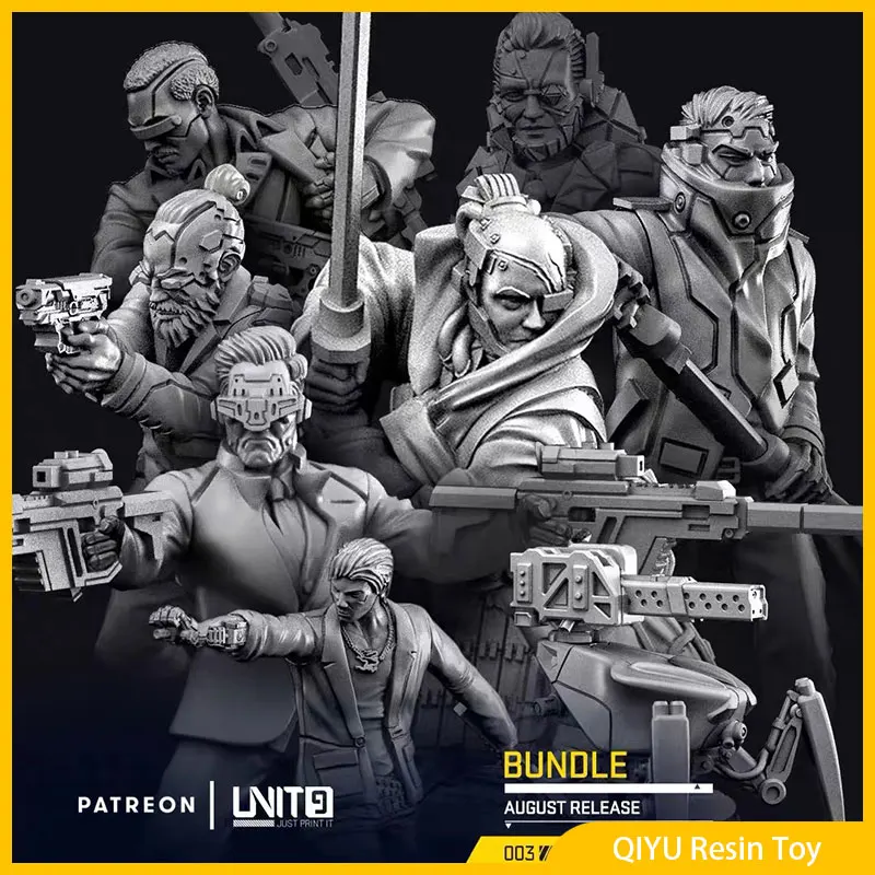 

Cyberpunk Japanese gangster group third party dnd running group board game chess piece white mold ninth unit resin model