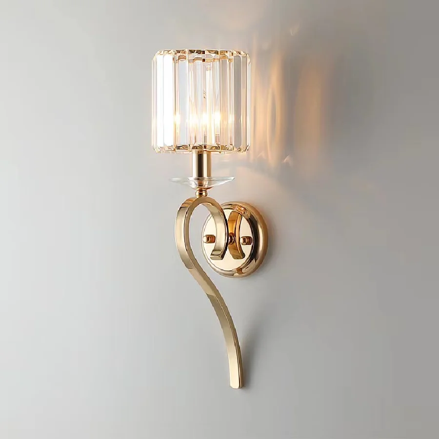

Modern Glass Wall Lamp Luxury Gold Indoor Decor LED Sconce Aisle Wall Light For Dining Living Room Bedroom Restroom Stair Lamp
