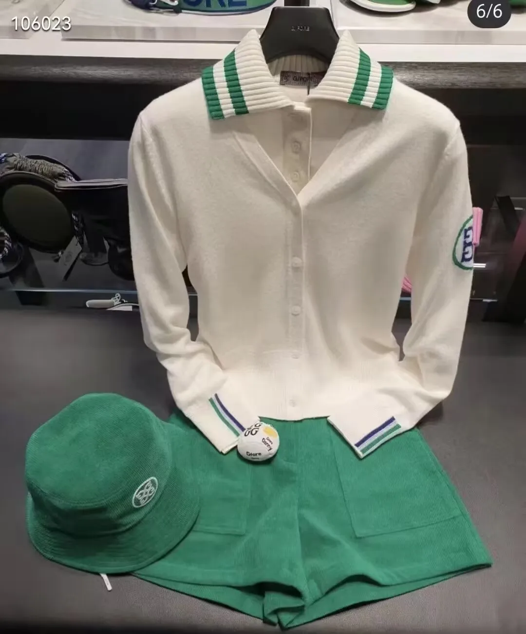 

G4 new golf sweater knitted lapel thick fabric sweater