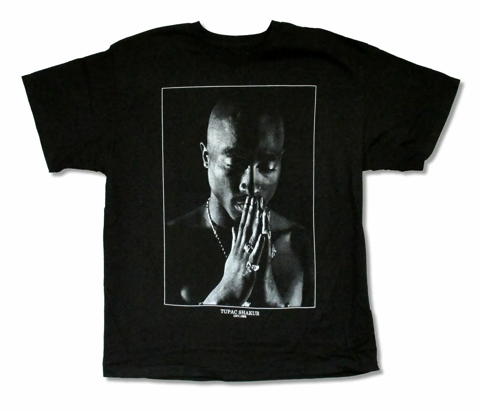 

Tupac Shakur Praying Image Black T Shirt New Merch 2PAC
