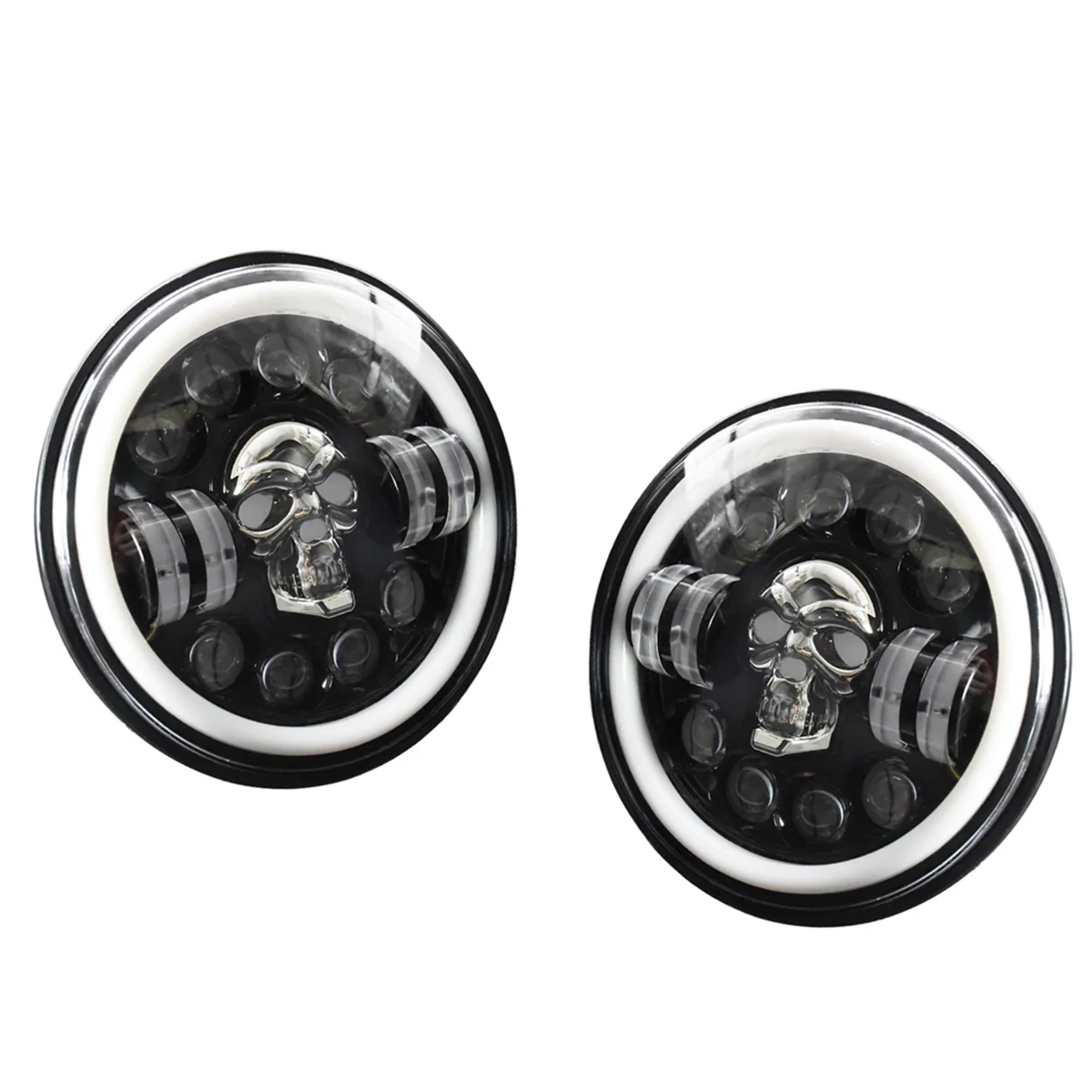 Круглые Фонари с черепом задние фонари диагональю 7 дюймов для внедорожника