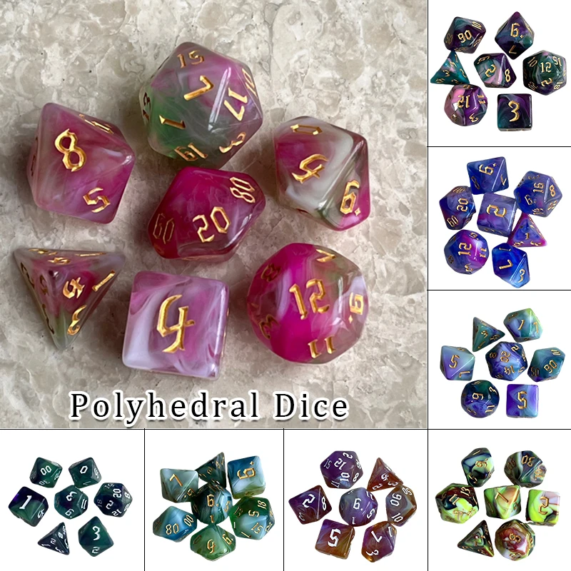 

7 шт./набор, разноцветные Искусственные кости