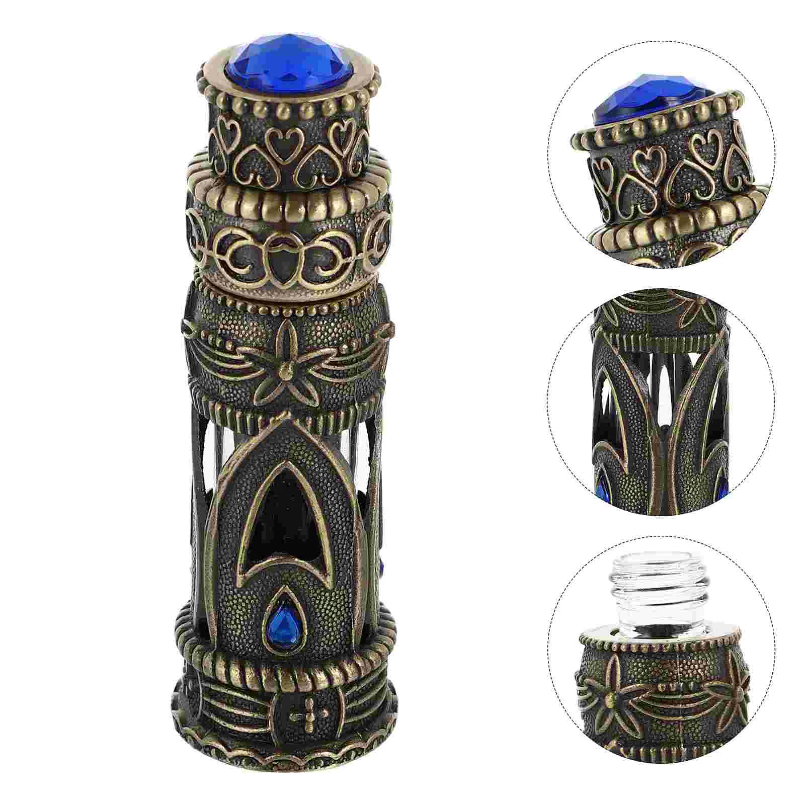 

Bottle Bottles Empty Drop Oil Eye Refillable Essential Travel Retro Vintage Dubai Sprayer Dropping Aromatherapy Rhinestone