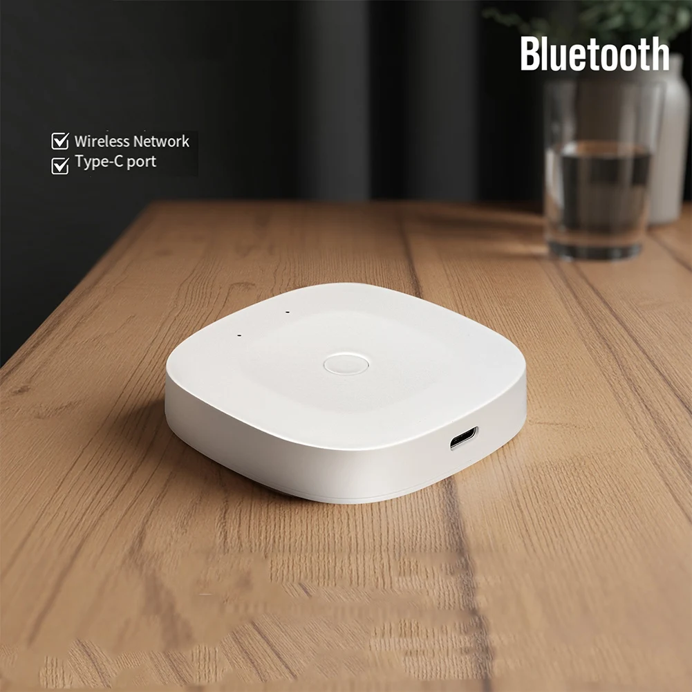Фото (A94Z) Умный шлюз Tuya ZigBee Bluetooth с поддержкой нескольких режимов, беспроводной, с питанием Type-C, для домашней автоматизации, 30 м №5