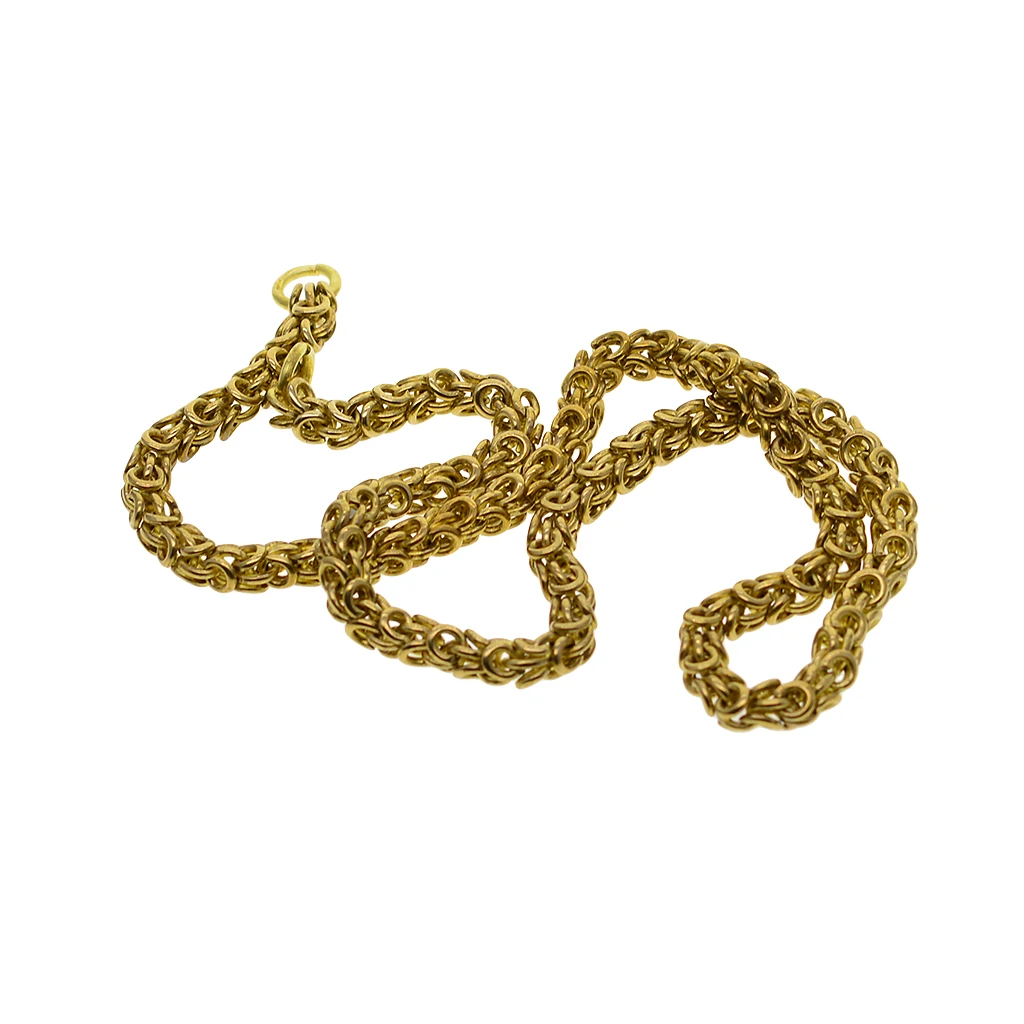 

viking Punk biker Fine solid brass 6 mm thick Byzantine snake chain necklace wallet jean FOB keychains chain DIY