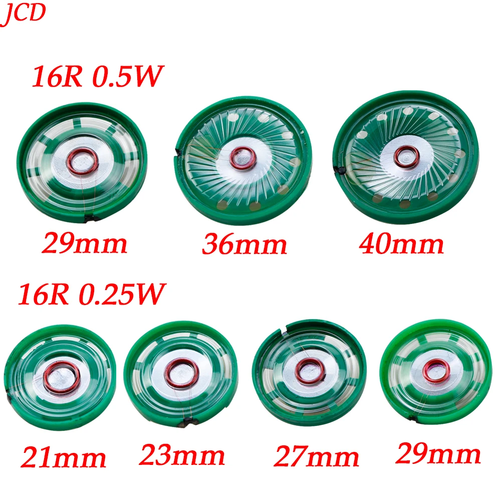 

1PCS 16 Ohm 0.25W 0.5W 16 Ohm External Magnetic Doorbell Toy Speaker 16R Diameter 21mm 23mm 27mm 29mm 36mm 40mm
