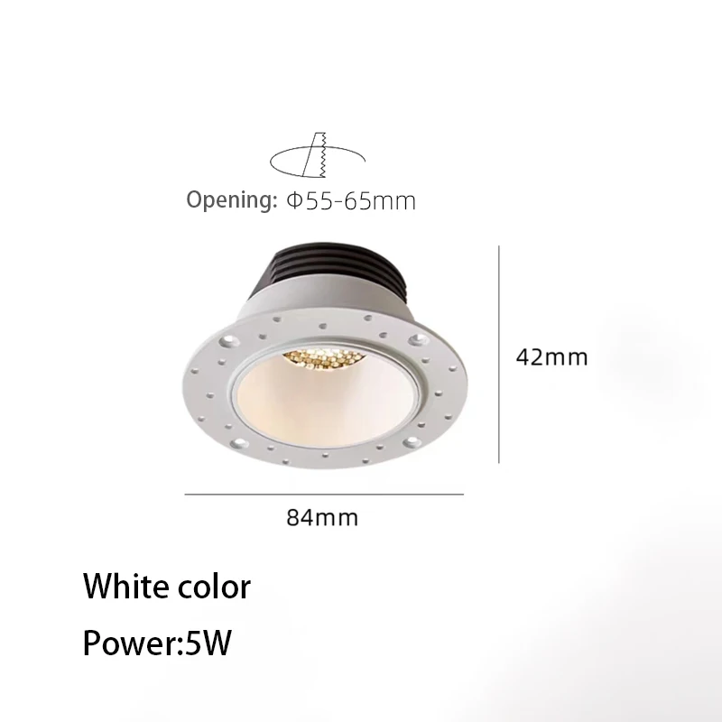 

Светодиодный Бескаркасный прожектор BRGT, легкая в установке Встраиваемая потолочная лампа без рамки, домашний стиль для гостиной, галереи освещения