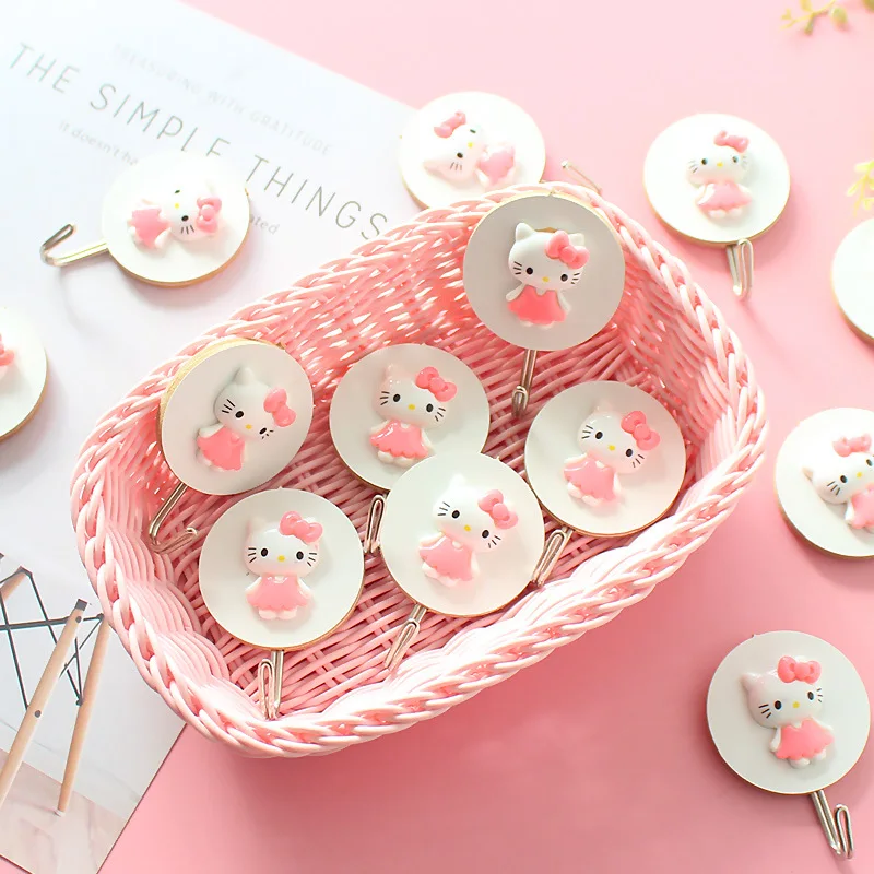 

Kawaii Sanrios Multi Purpose Hook Anime Hello Kittys Mop Storage Rack Brush Broom Bracket Household Kitchen Bathroom Accessories