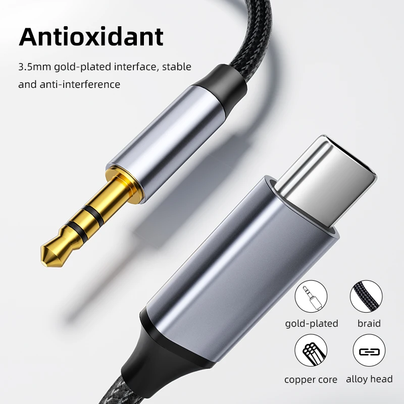 Отсоедините аудиокабель AUX Type-C от разъема USB C до 3 5 мм Аудиоразъем Шнур адаптер