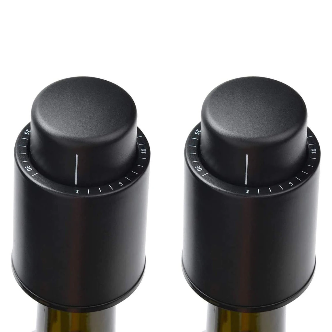 

2 Pack Wine Bottle Stopper Vacuum with Time Scale Record, Vacuum Champagne Stoppers Reusable Wine Preserver Bottle Saver
