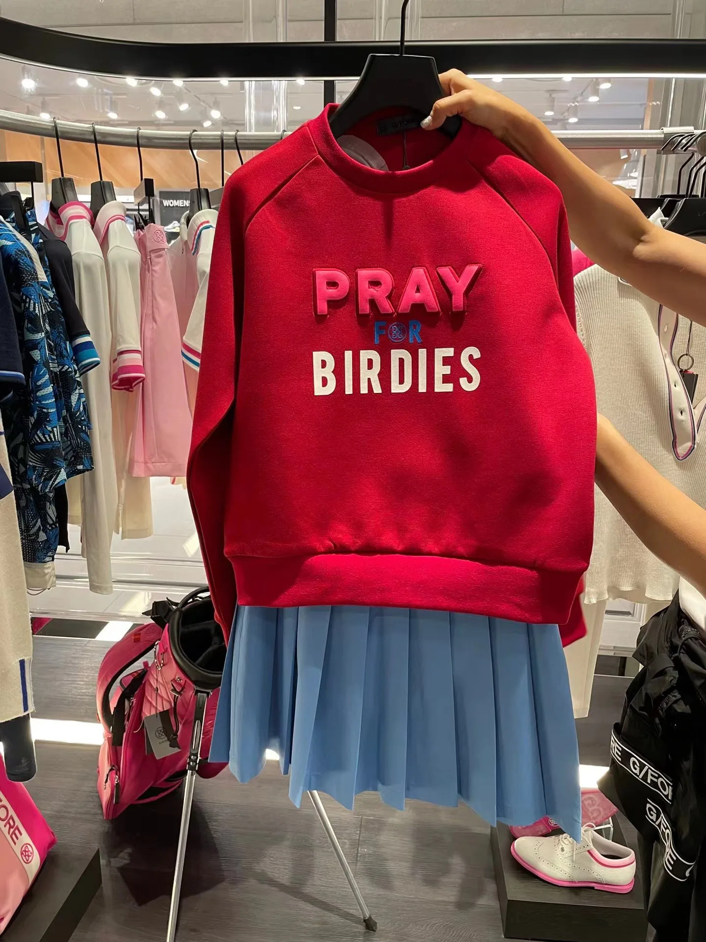 New golf hoodie for women golfers ladies wear Korean fashion golf clothing coat autumn spring golf clothing round collar coat