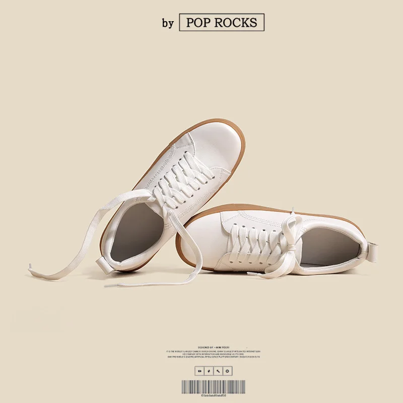

Women Beige Shoes Cow Leather Woman Loafers Lace-Up Comfortable Flat Shoes Round Toe Casual Footwear for Driving Ladies Flats