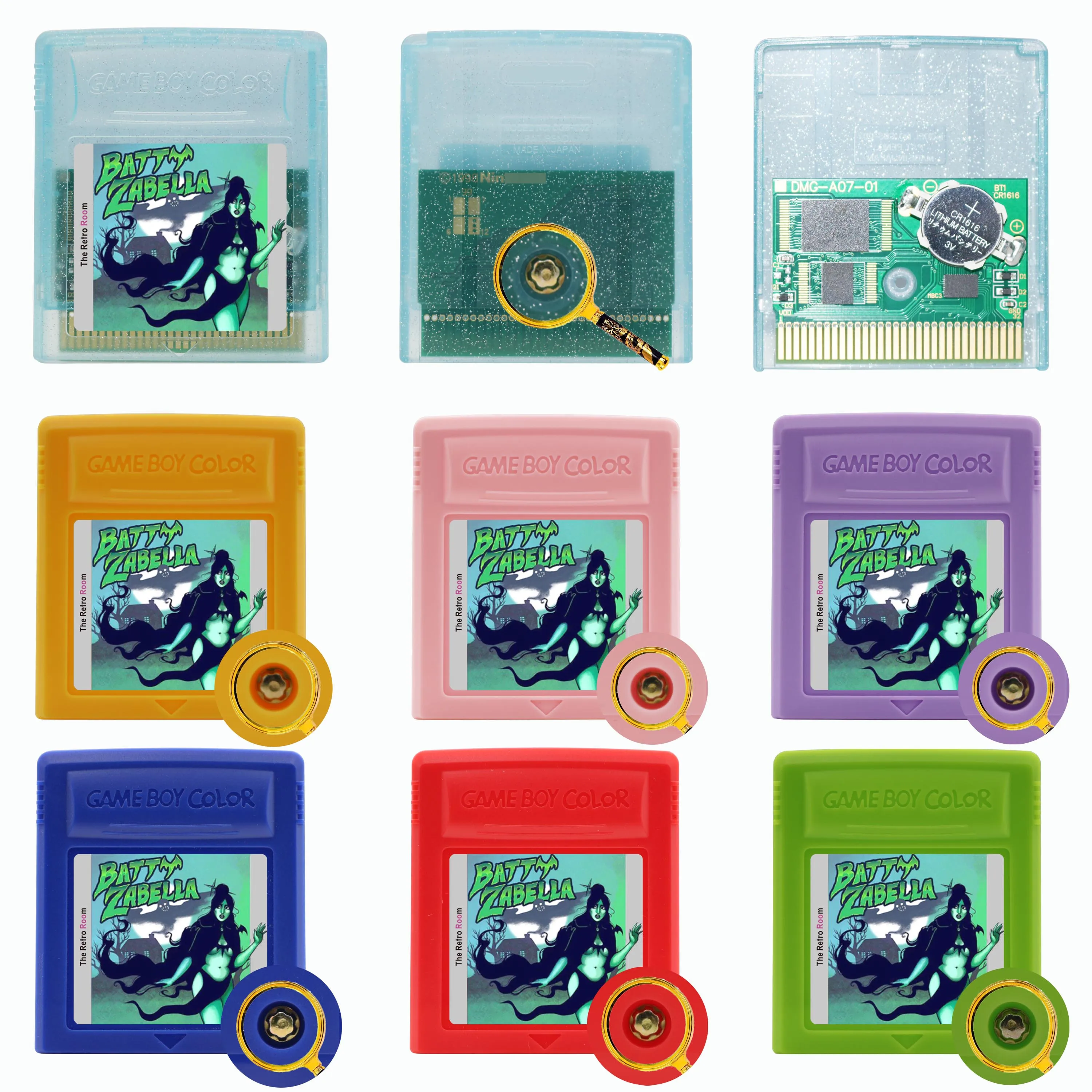 

Batty Zabella GBC Game Cartridge 16 Bit Video Game Console Card High Quality Hexagon screw English Language For GBC/GBA