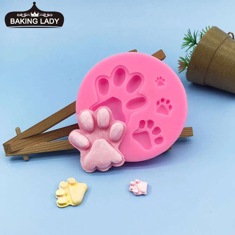 

Baking Molds Bone Dog Paw Silicone Mold Cake Decorating Tools Cookie Cutter Pastry Accessory Kitchen Accessoriess