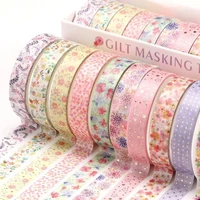 10rollsset foil slim washi tape diy decoration scrapbooking masking tape adhesive tape sticker stationery office supplies