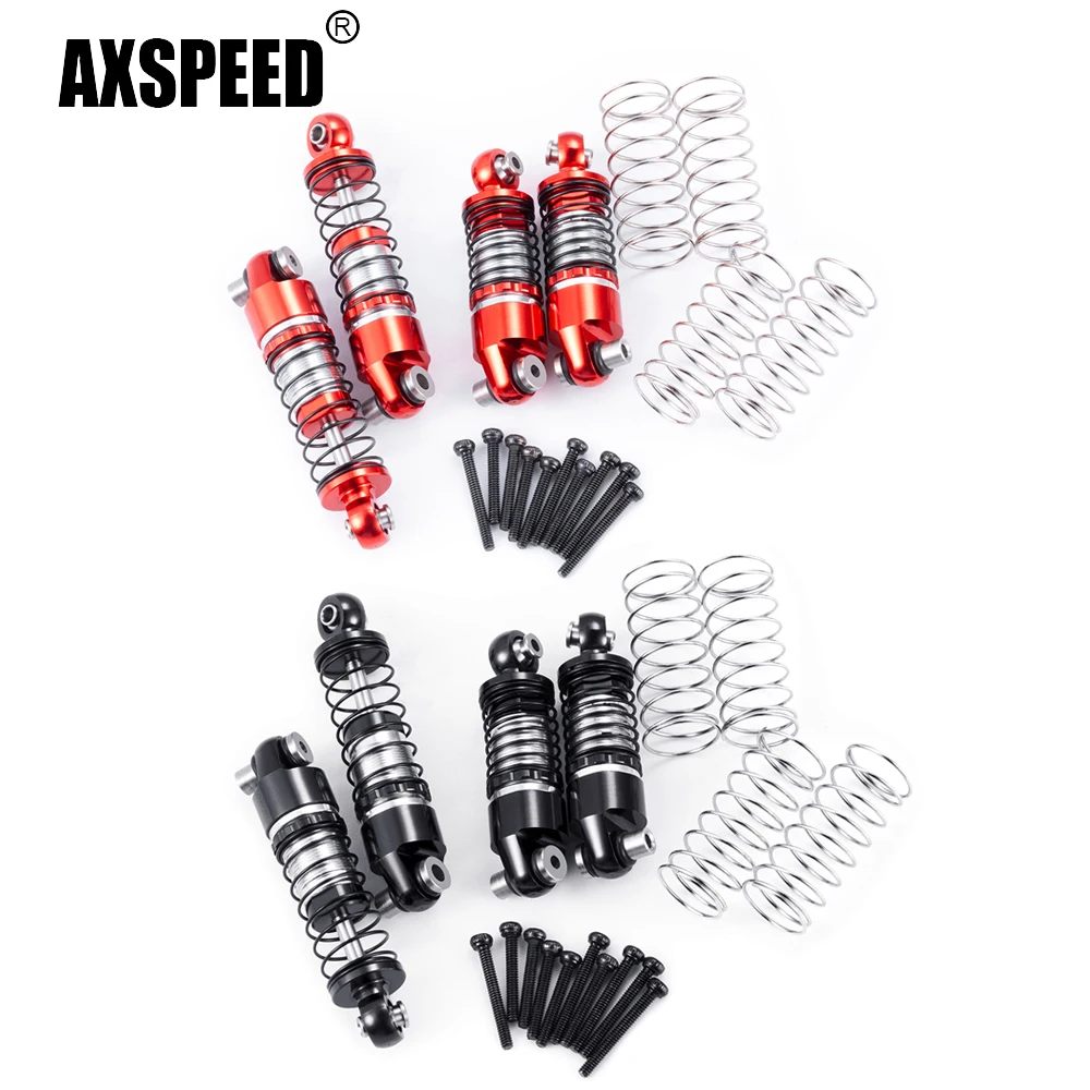 Фото AXSPEED 4 шт. Alu 33/38/43 мм масляный амортизатор для осевого SCX24 Deadbolt C10 Wrangler Gladiator Bronco 1/24 RC автозапчасти №1