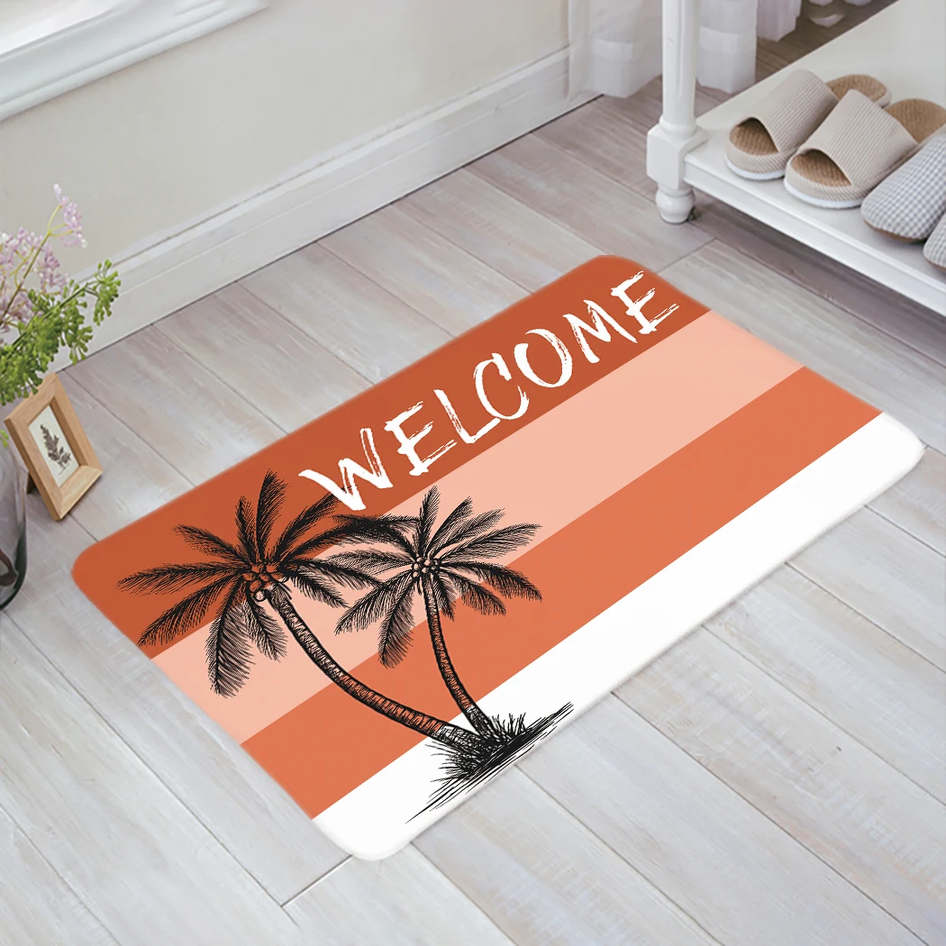 Кокосовое Дерево полосы Придверные коврики Противоскользящий домашний декор